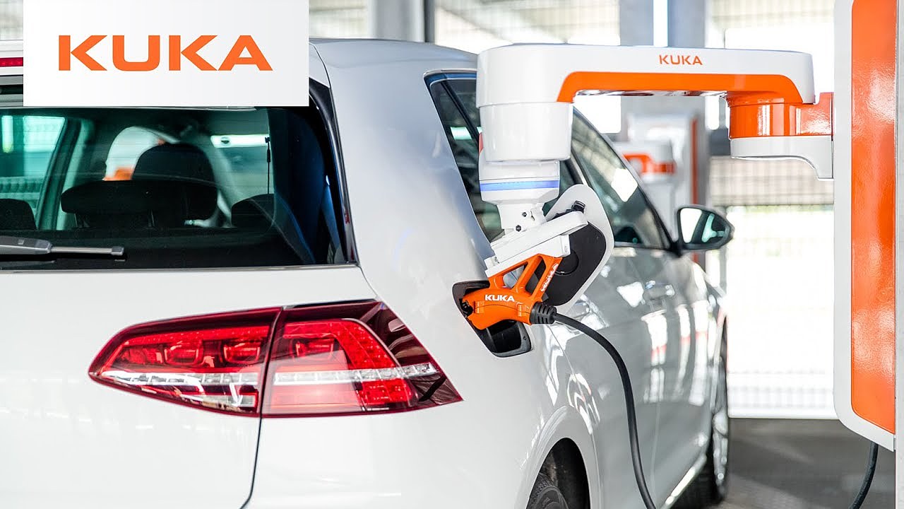 KUKA carla_connect，Electric vehicle charging robot，Charging equipment，2020 red dot product design award，