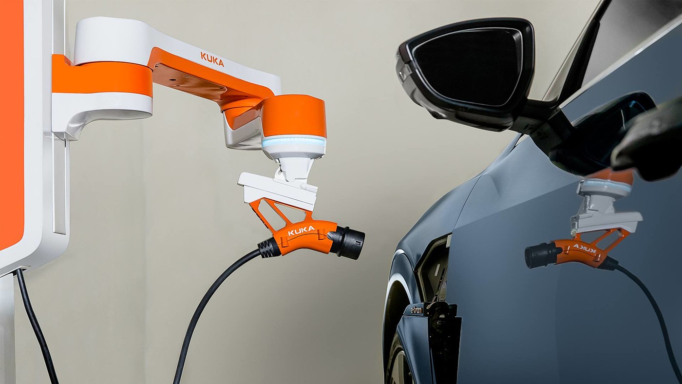 KUKA carla_connect，Electric vehicle charging robot，Charging equipment，2020 red dot product design award，