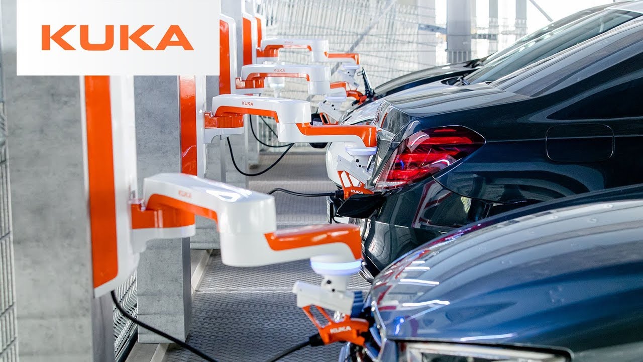 KUKA carla_connect，Electric vehicle charging robot，Charging equipment，2020 red dot product design award，