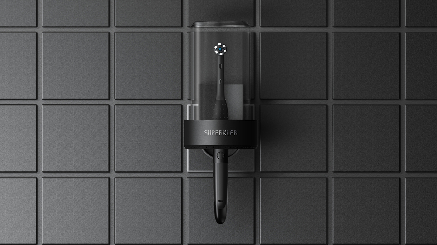 conceptual design，Special cup，Touch plastic surface，Charging system，Ultraviolet disinfection，Drying function，