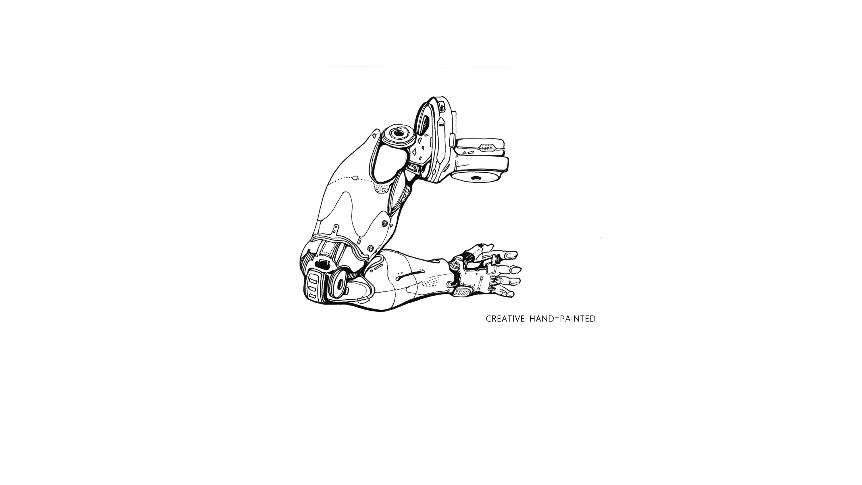 Hand drawn，sketch，robot，Creative expression，