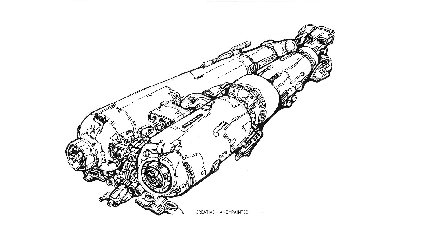 Hand drawn，sketch，robot，Creative expression，