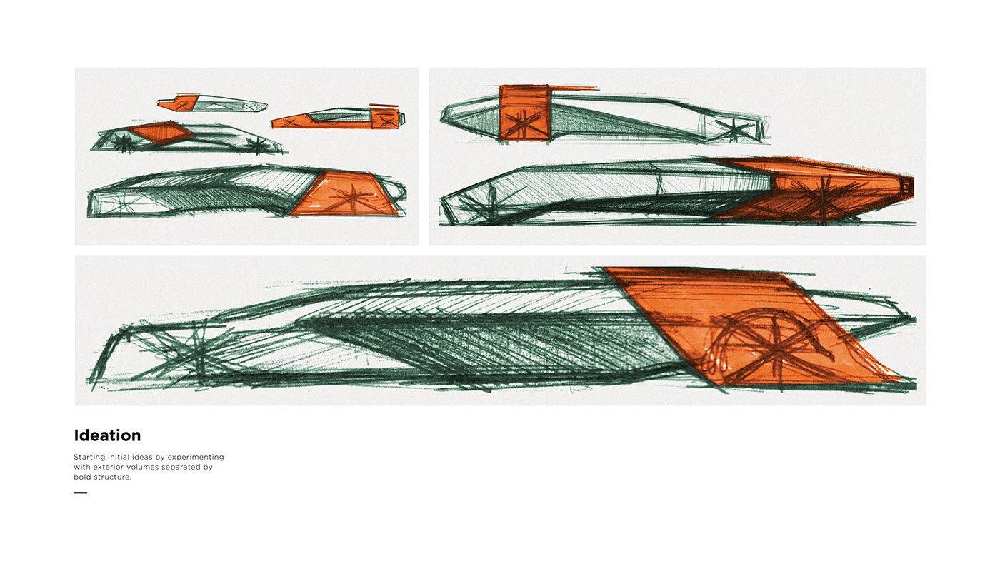 automobile，Hand drawn，concept，Sense of future，
