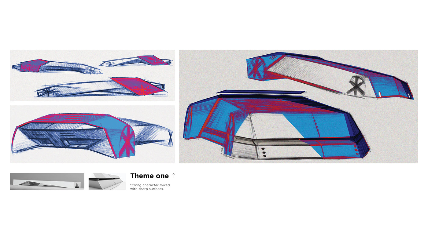 automobile，Hand drawn，concept，Sense of future，