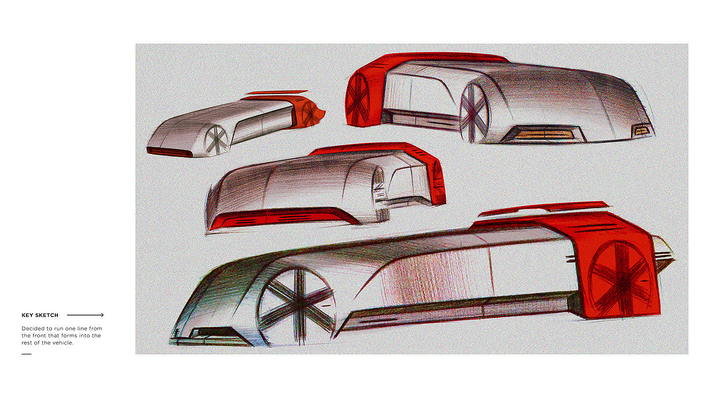 automobile，Hand drawn，concept，Sense of future，
