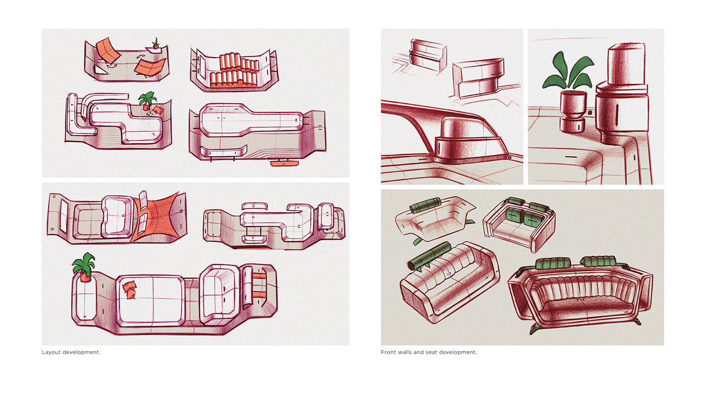 automobile，Hand drawn，concept，Sense of future，