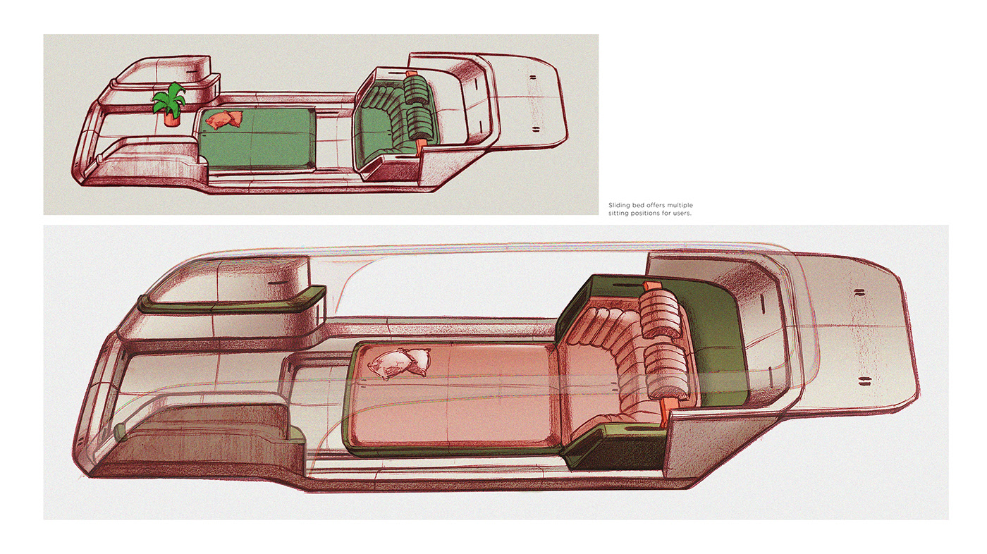 automobile，Hand drawn，concept，Sense of future，