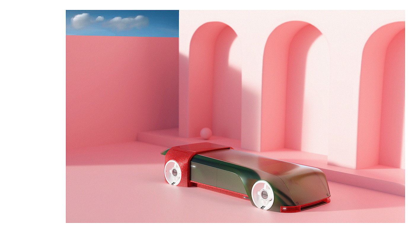 automobile，Hand drawn，concept，Sense of future，