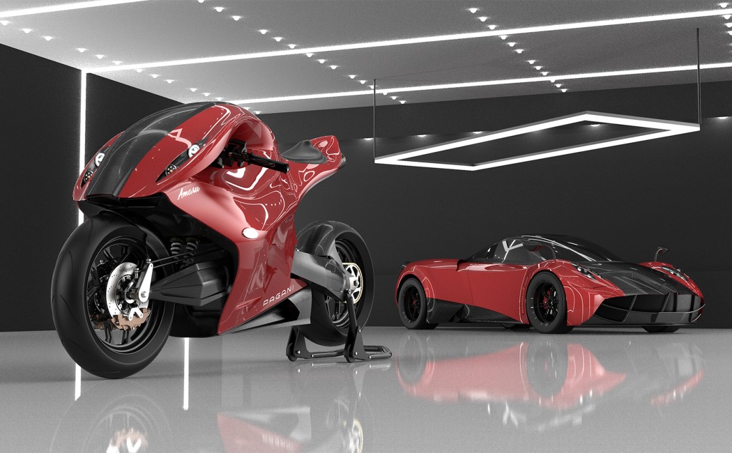 motorcycle，concept，Integrated，Carbon titanium alloy，