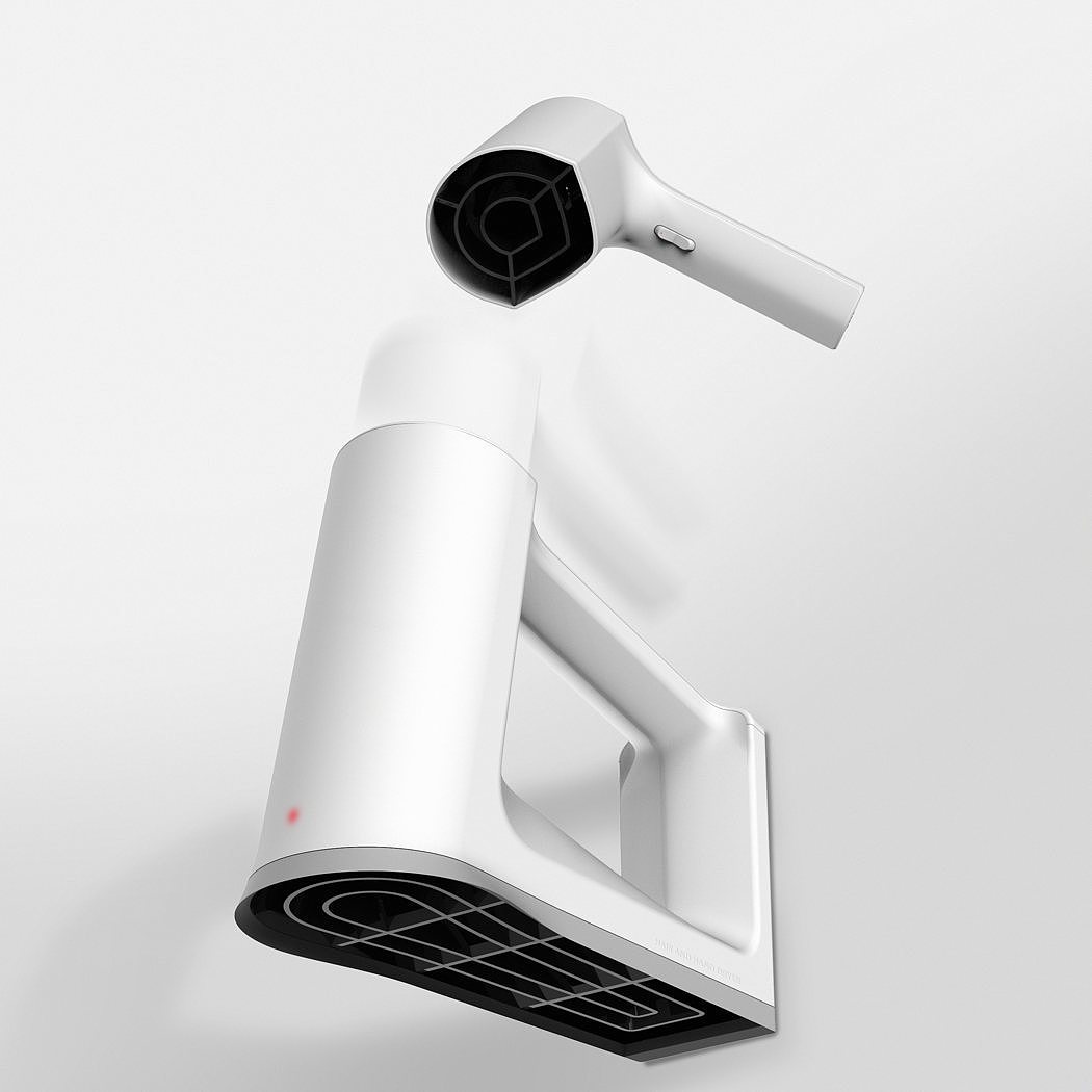 product design，industrial design，hair drier，hand drier，Dual purpose，