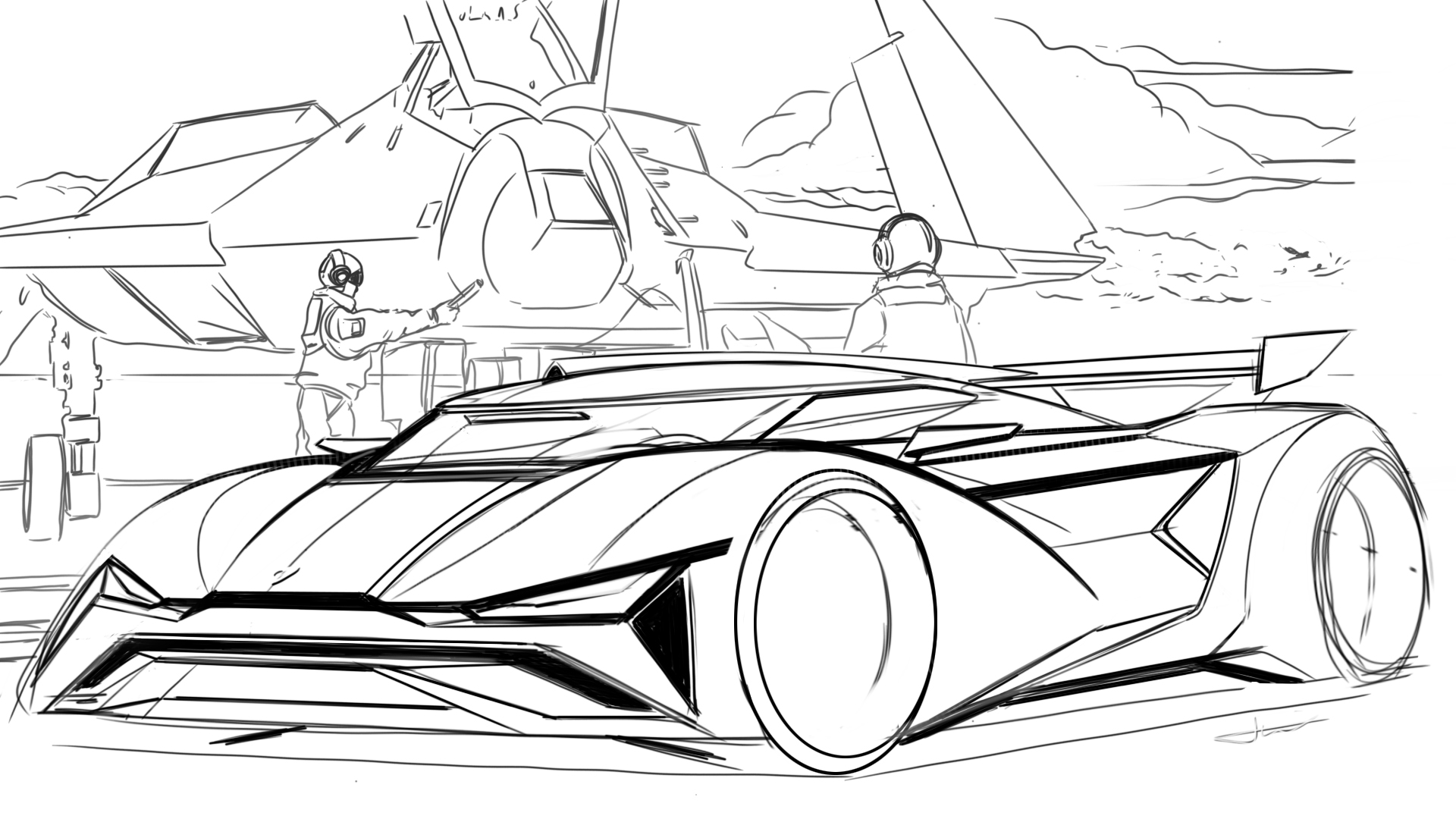 vehicle，Automobile design，product design，Hand drawn products，Hand drawn video，Hand drawn tutorial，conceptual design，Mobile painting，