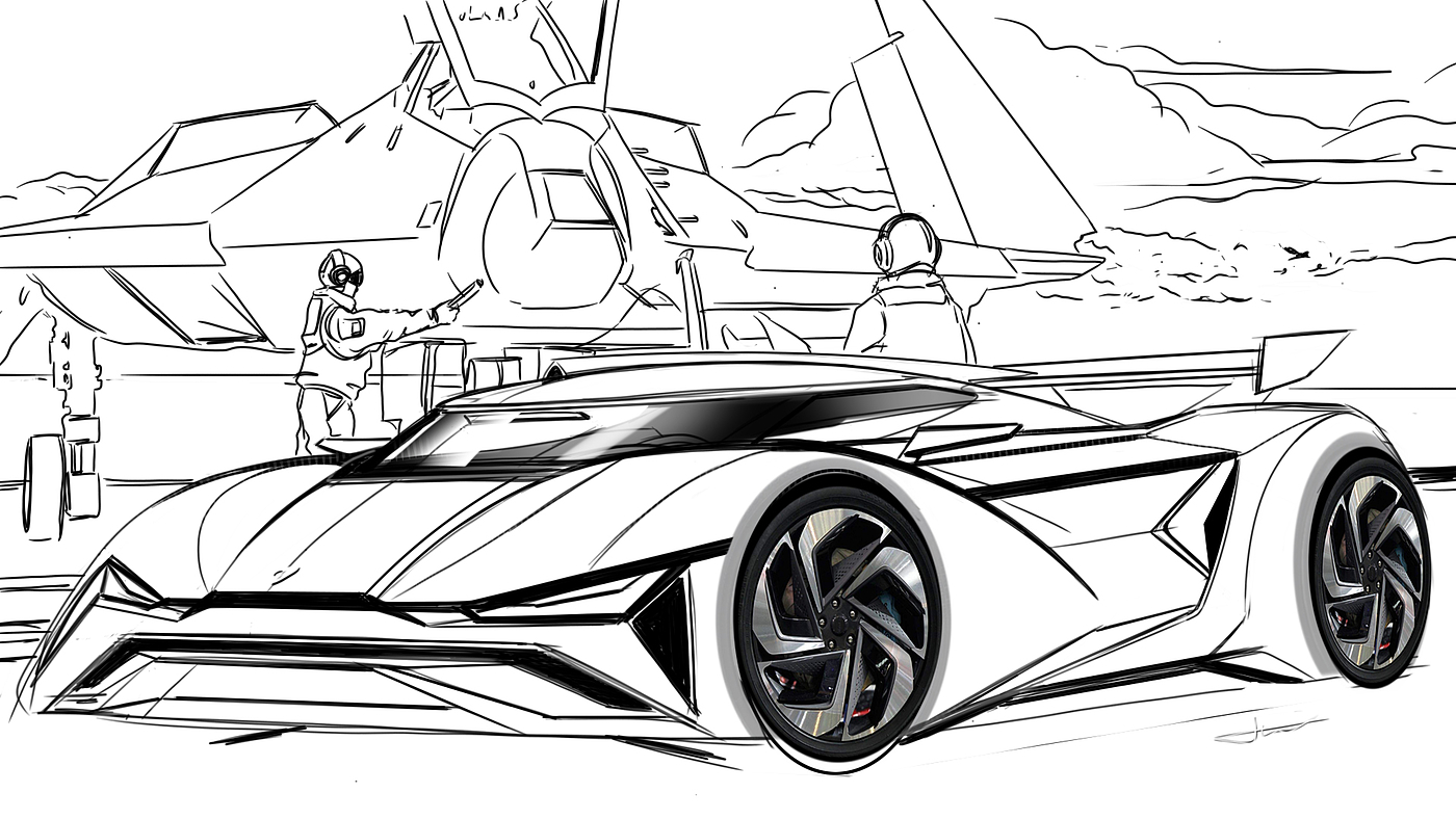 vehicle，Automobile design，product design，Hand drawn products，Hand drawn video，Hand drawn tutorial，conceptual design，Mobile painting，