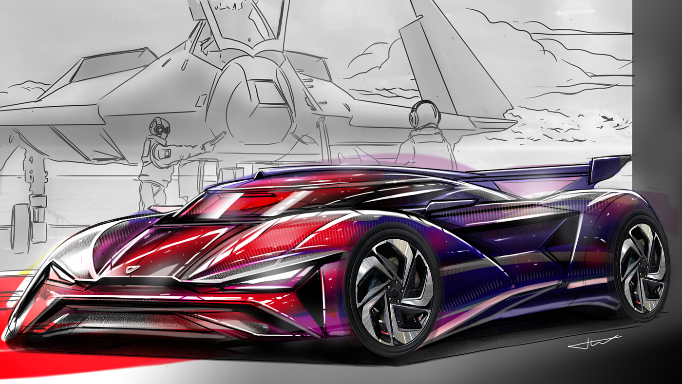 vehicle，Automobile design，product design，Hand drawn products，Hand drawn video，Hand drawn tutorial，conceptual design，Mobile painting，