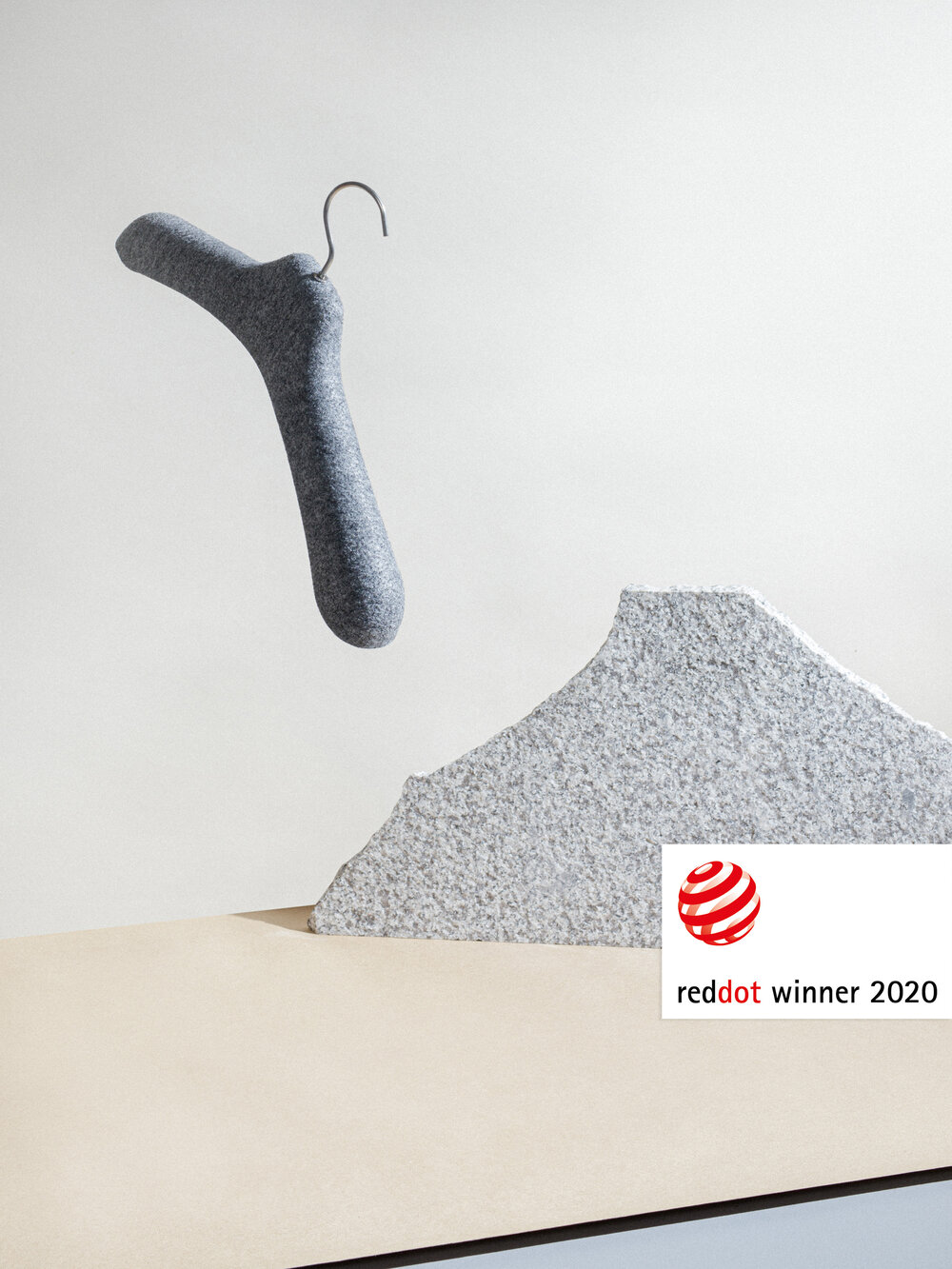 2020红点产品设计大奖,woh felt hanger,衣架,毛毡,pet纤维,不锈钢,3d
