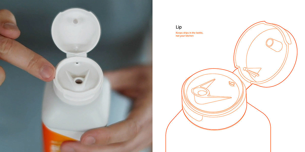 oil bottle，clean，practical，kitchen，packing design，