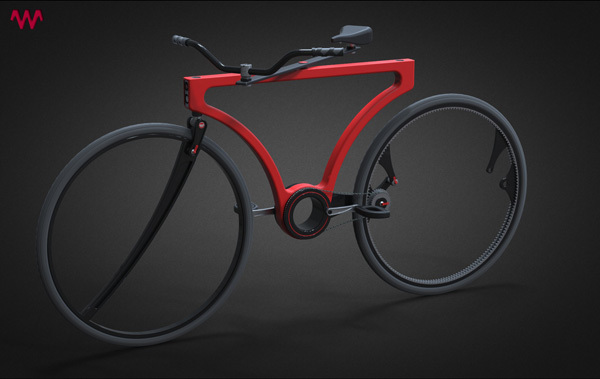 无轮毂车轮自行车