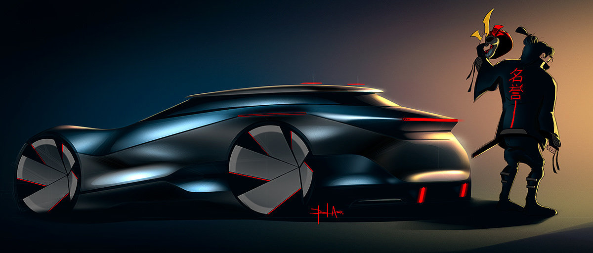 automobile，Hand drawn，sketch，handsome，