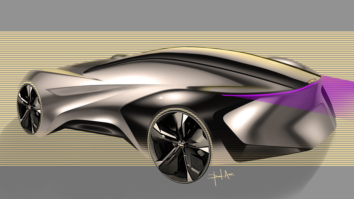 automobile，Hand drawn，sketch，handsome，