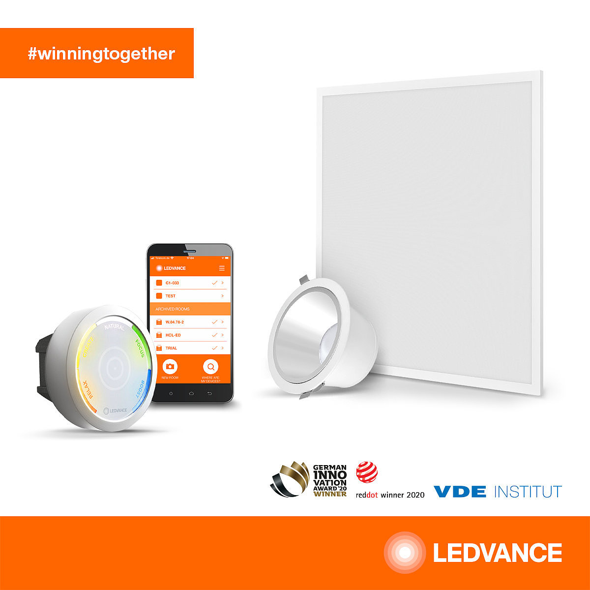 BIOLUX，Intelligent biological clock lighting，Smart home products，2020 red dot product design award，
