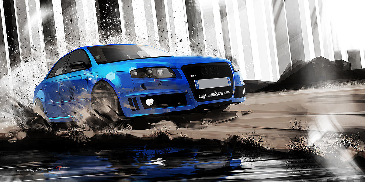 automobile，ps，Art，illustration，