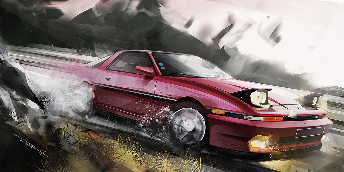 automobile，ps，Art，illustration，