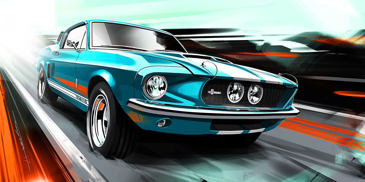 automobile，ps，Art，illustration，