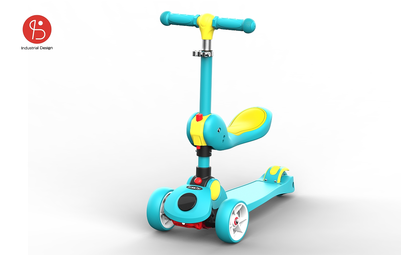 Appearance and folding structure design of scooter，