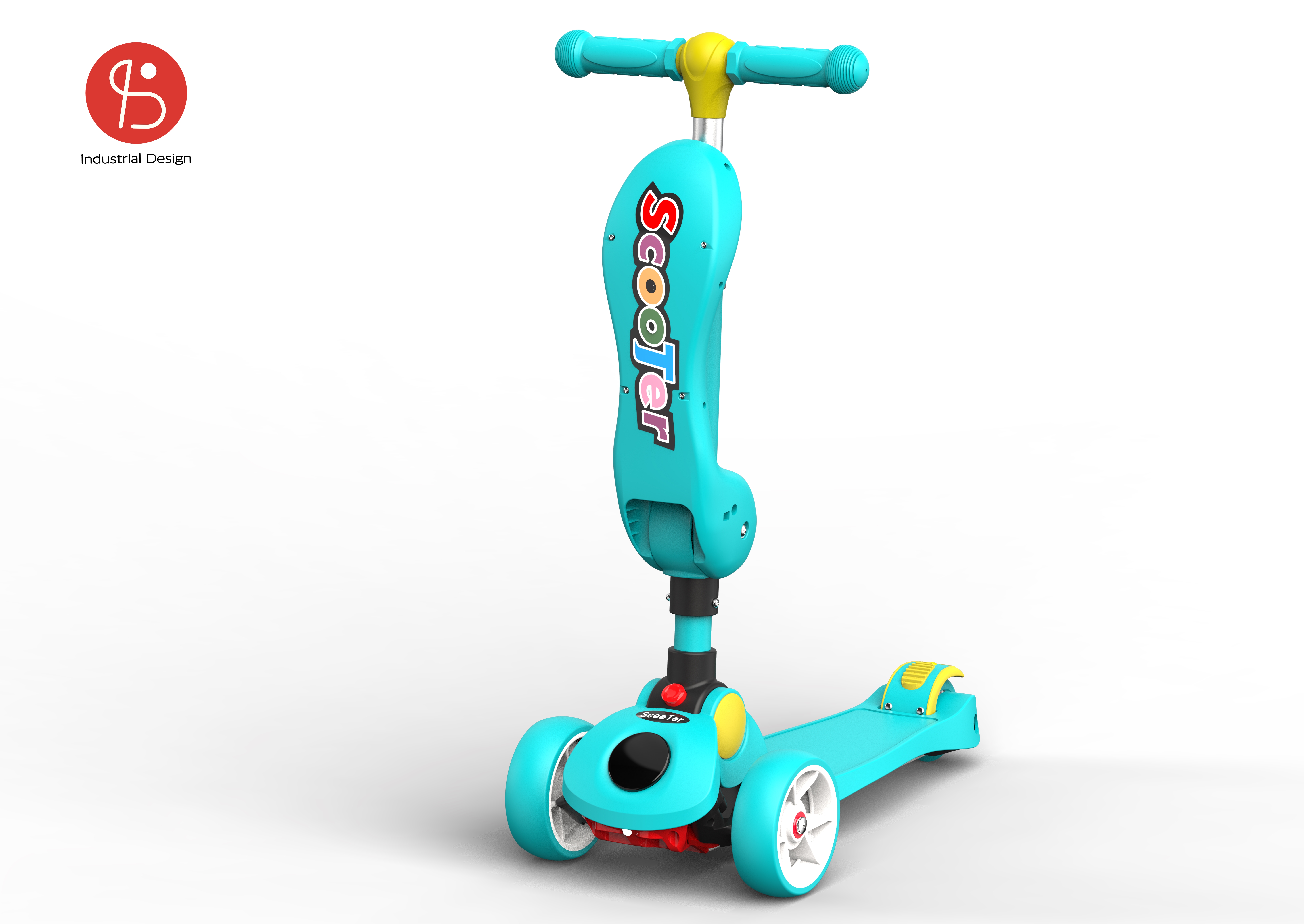 Appearance and folding structure design of scooter，