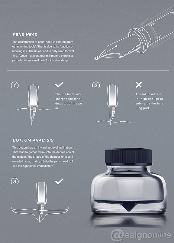 Ink bottle，originality，Design，to work in an office，tool，