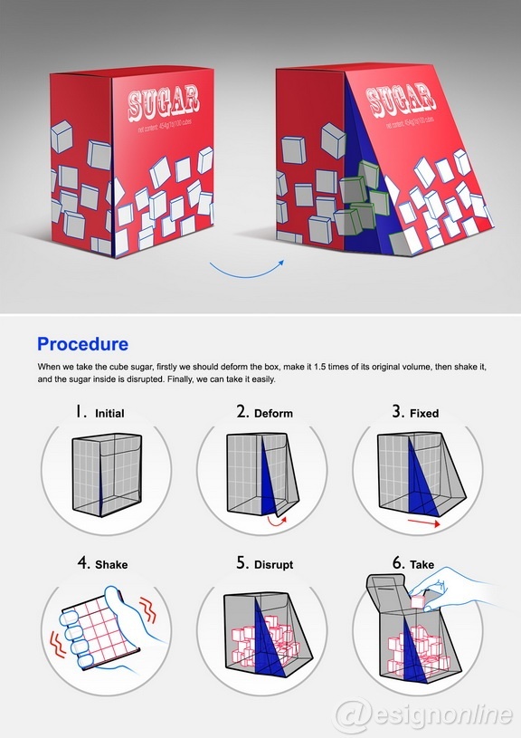 Sugar cube，packing，originality，Design，red dot，
