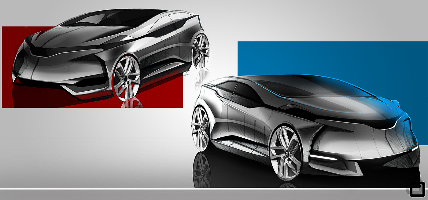 Automatic design，Hand drawn rendering，Visual design，industrial design，product design，