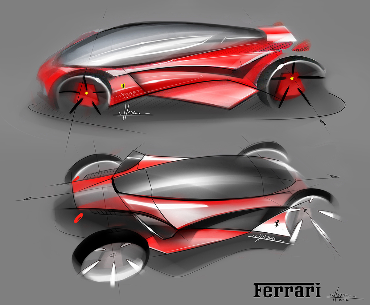Automatic design，Hand drawn rendering，Visual design，industrial design，product design，