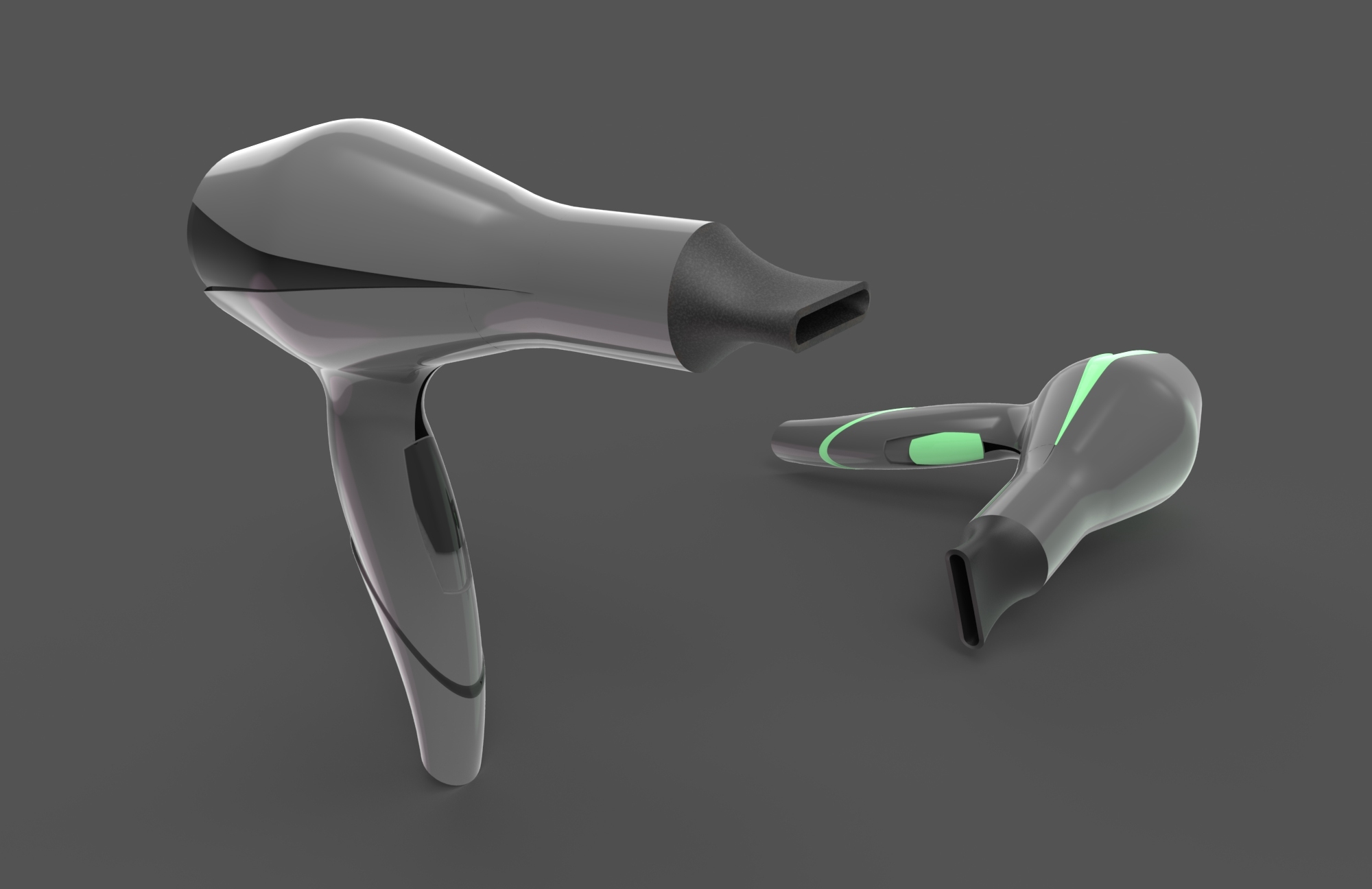 Iron，hair drier，delicate，concept，3d，Render，