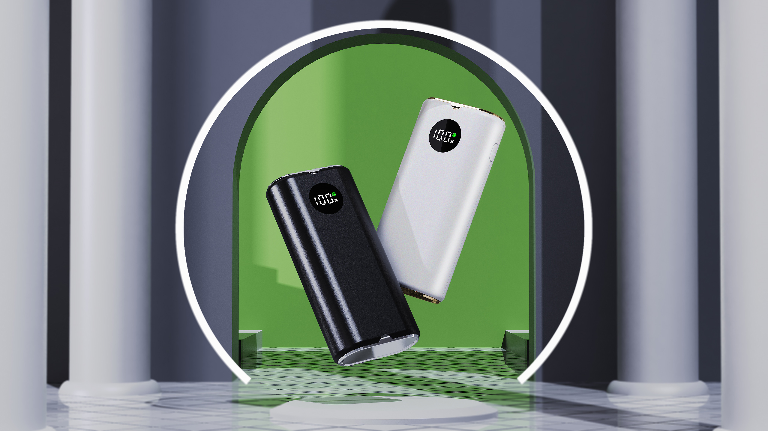 Keyshot rendering，portable source，portable battery，