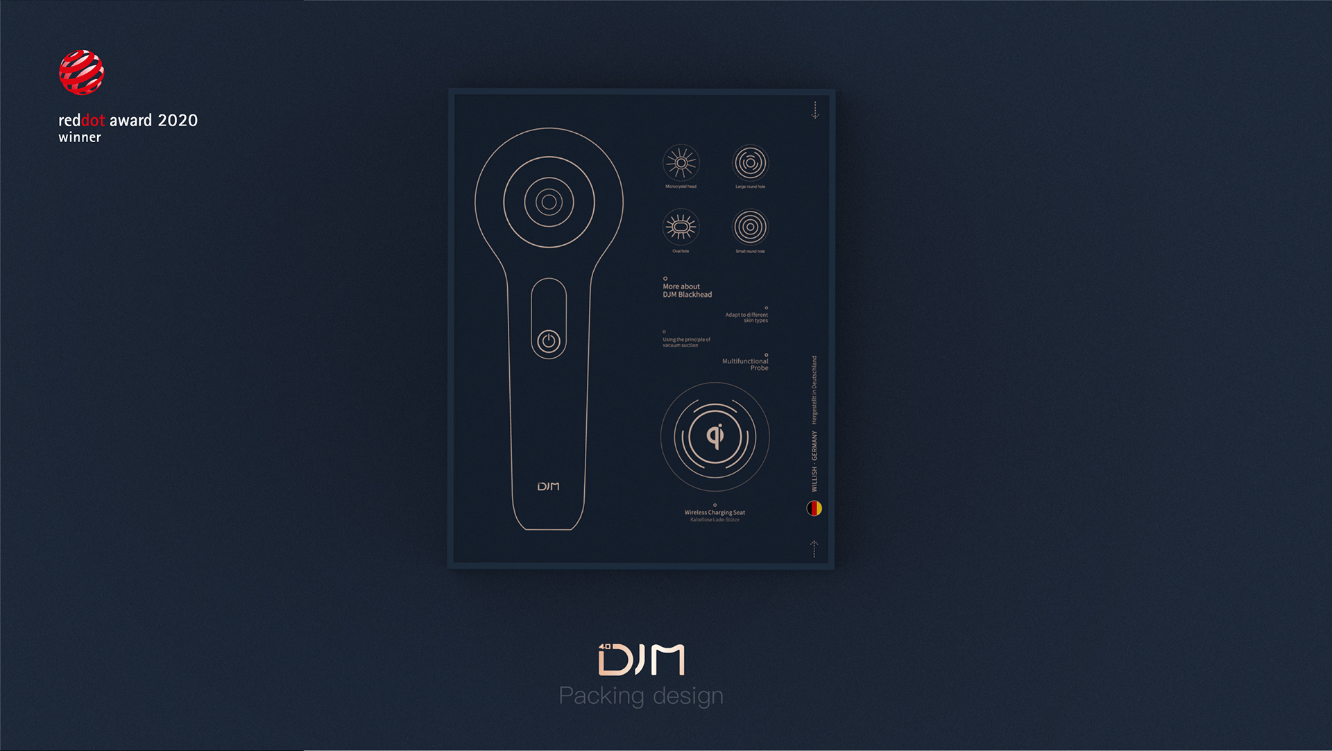 2020 red dot product design award，DJM，Blackhead，pore，cosmetic instrument，