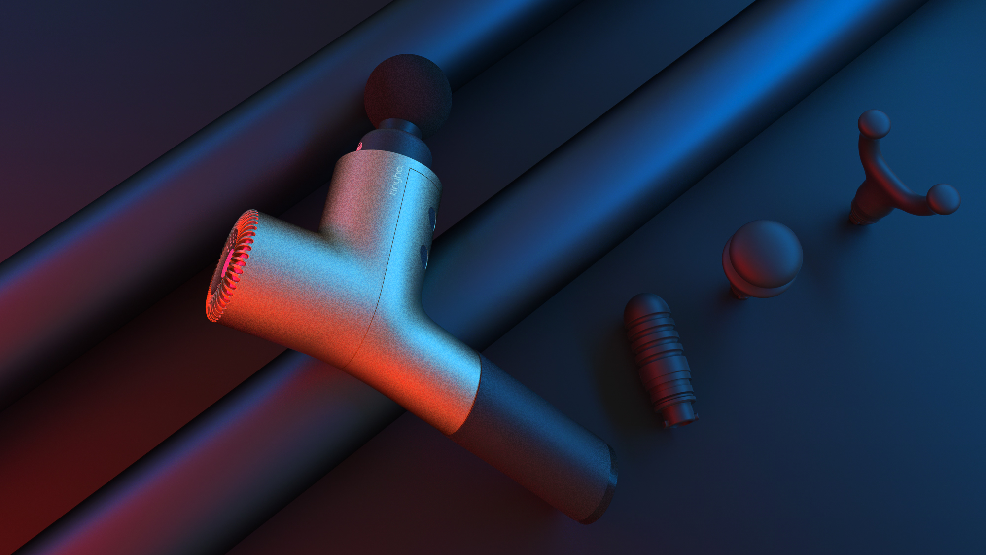 2020 red dot product design award，Massager，（520T），led，shock，