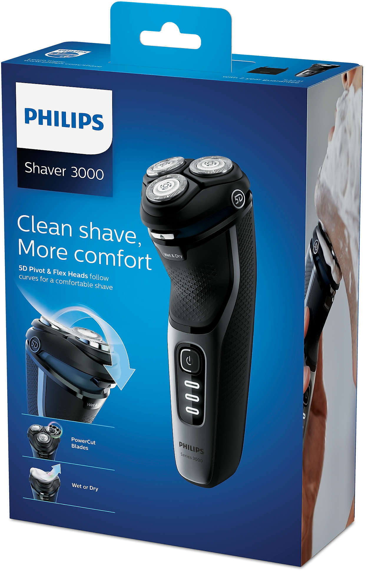 2020红点产品设计大奖，Shaver Series 3000，剃须刀，防水，电动，飞利浦，philips，