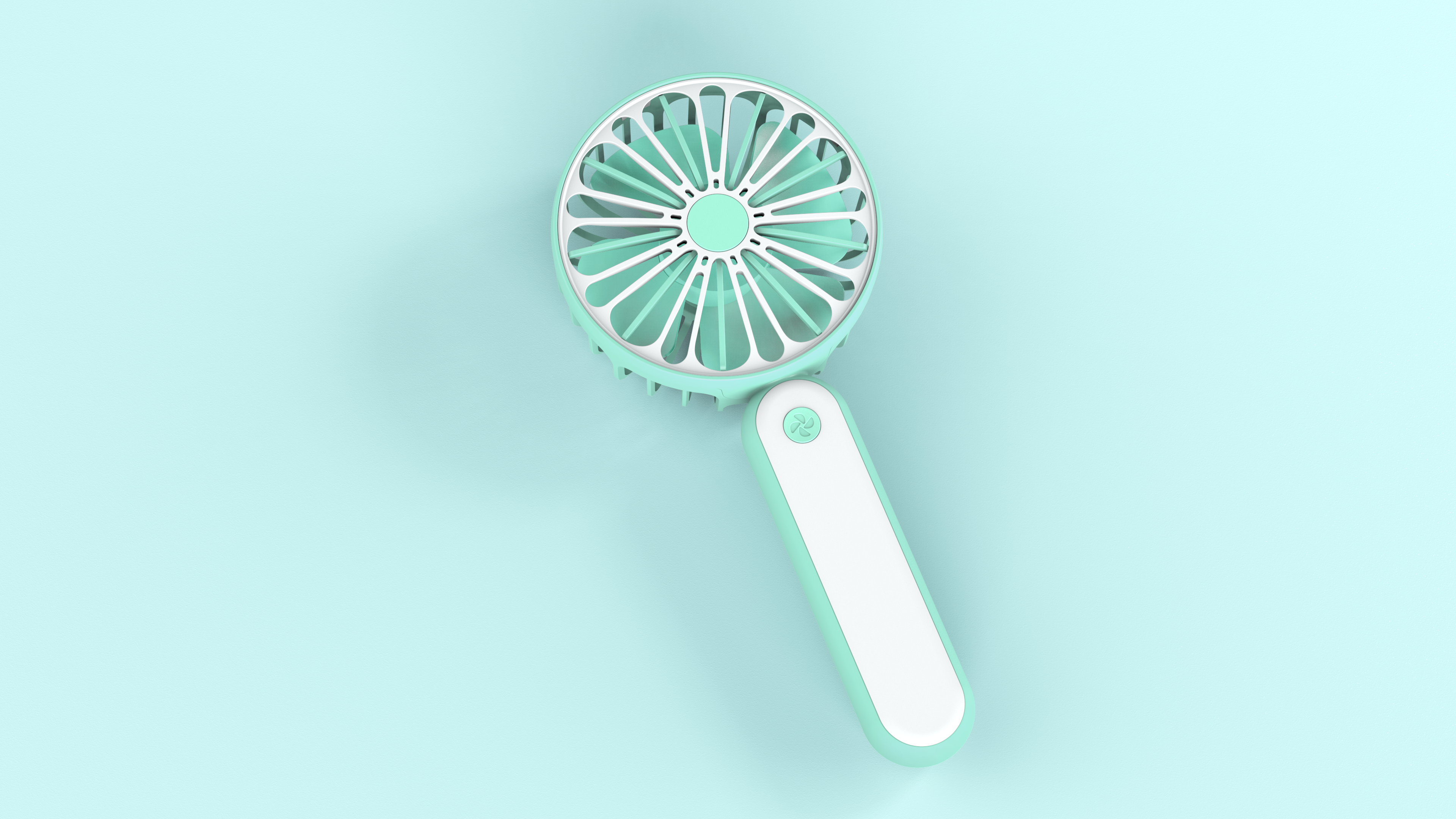 Mini, small fan, color, simplicity，