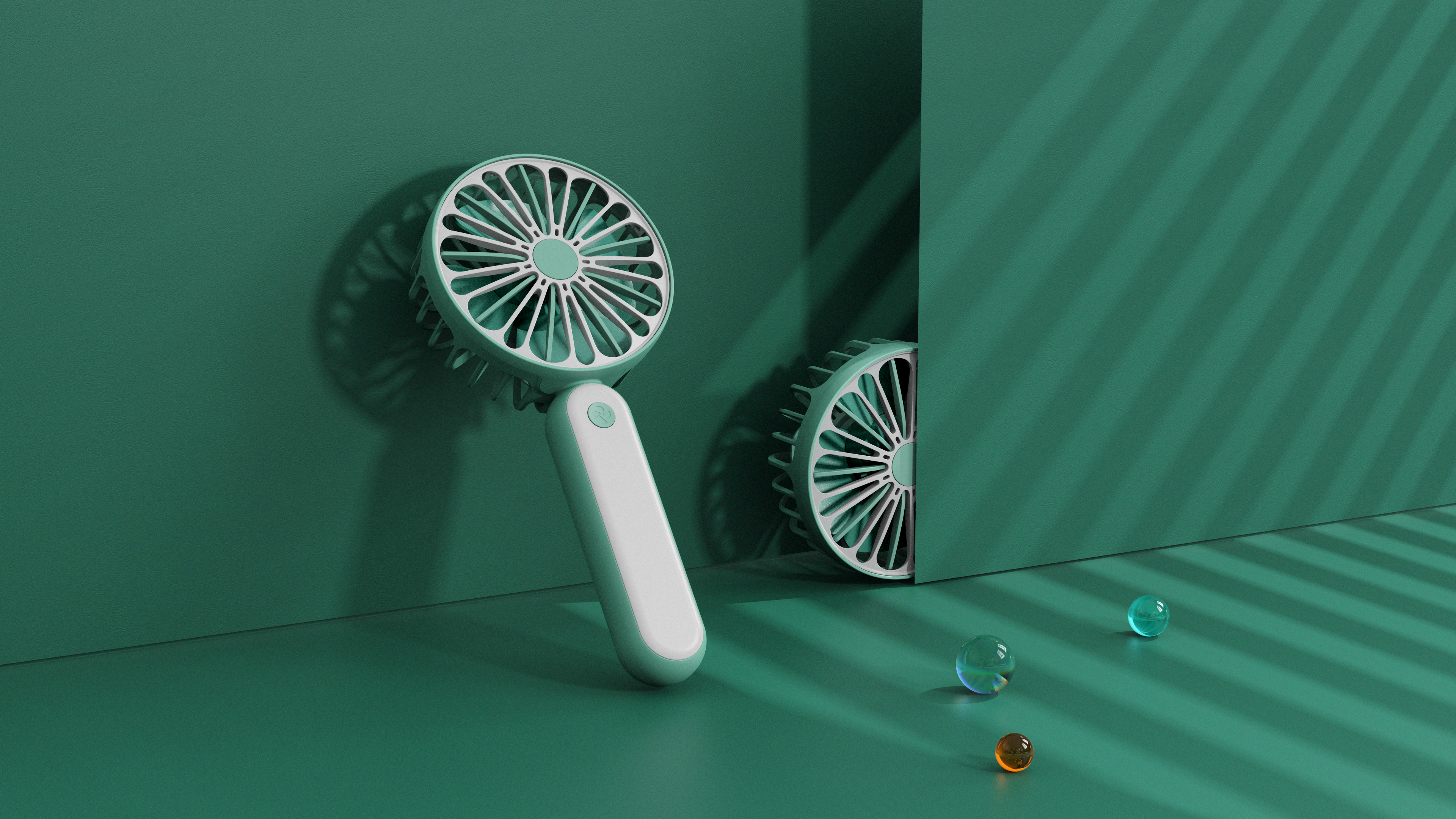 Mini, small fan, color, simplicity，