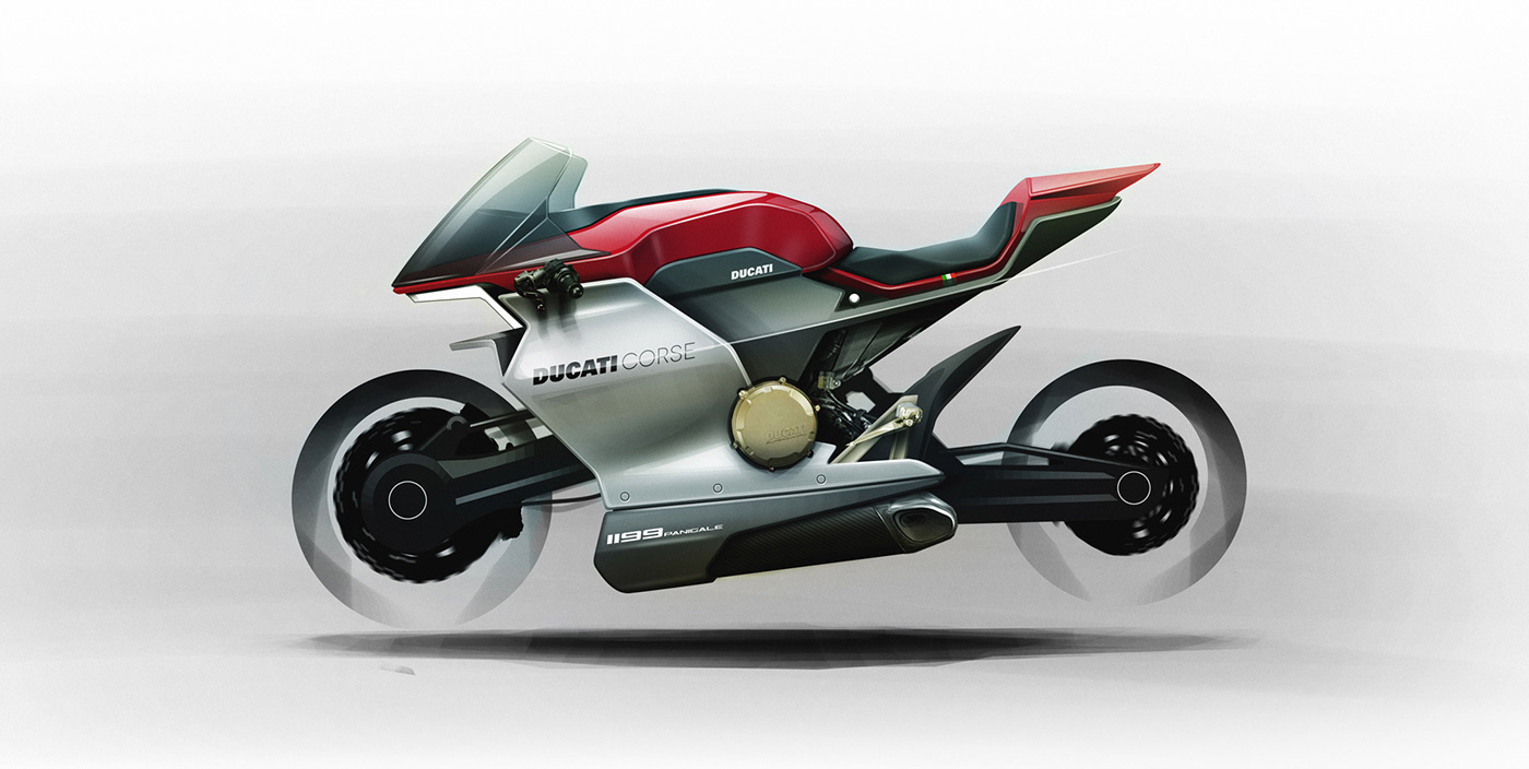 Motorcycle，ps，Hand drawn，2d rendering，Ubee ，