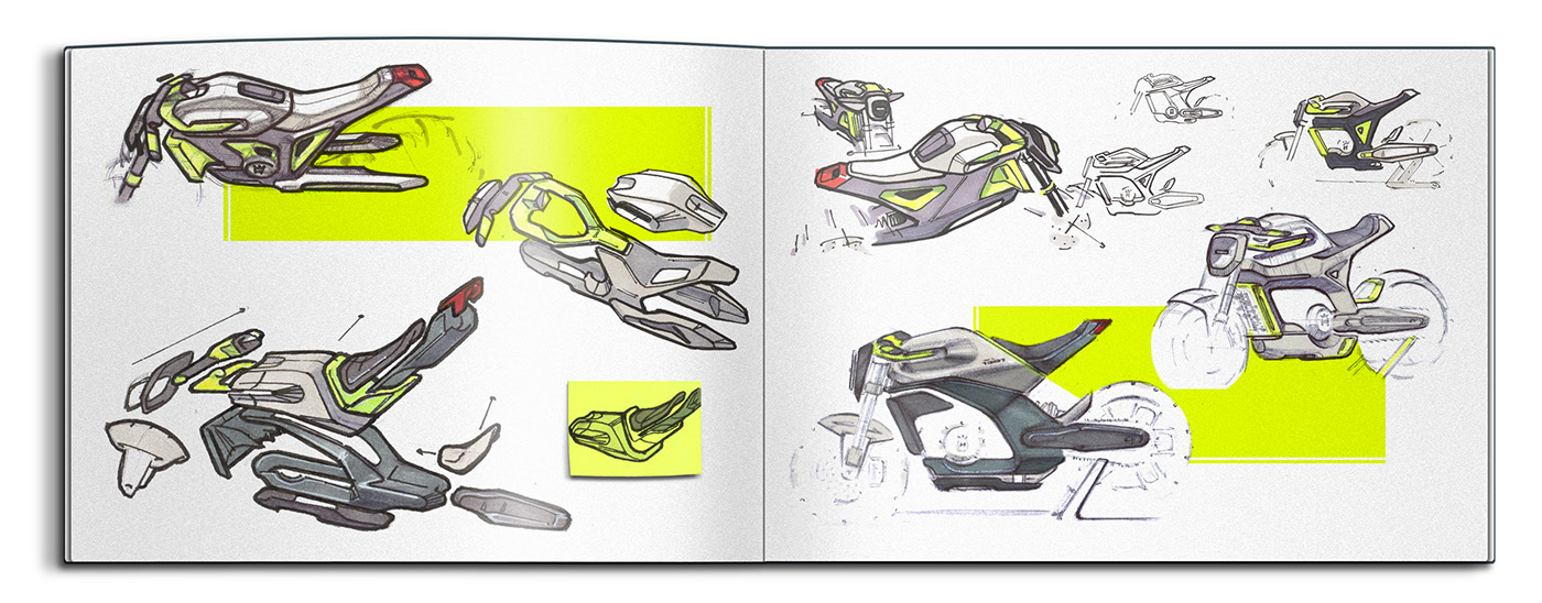 Personal transportation，SOL.E，sustainable，sketch，
