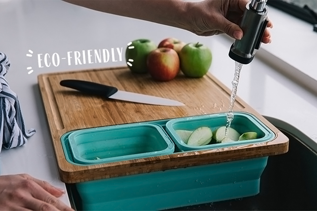 a chopping board，healthy，Bamboo，environment protection，container，