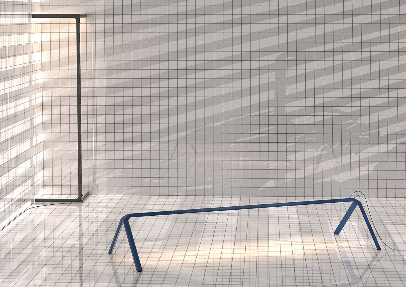 Geometry，Metal，Floor lamp，