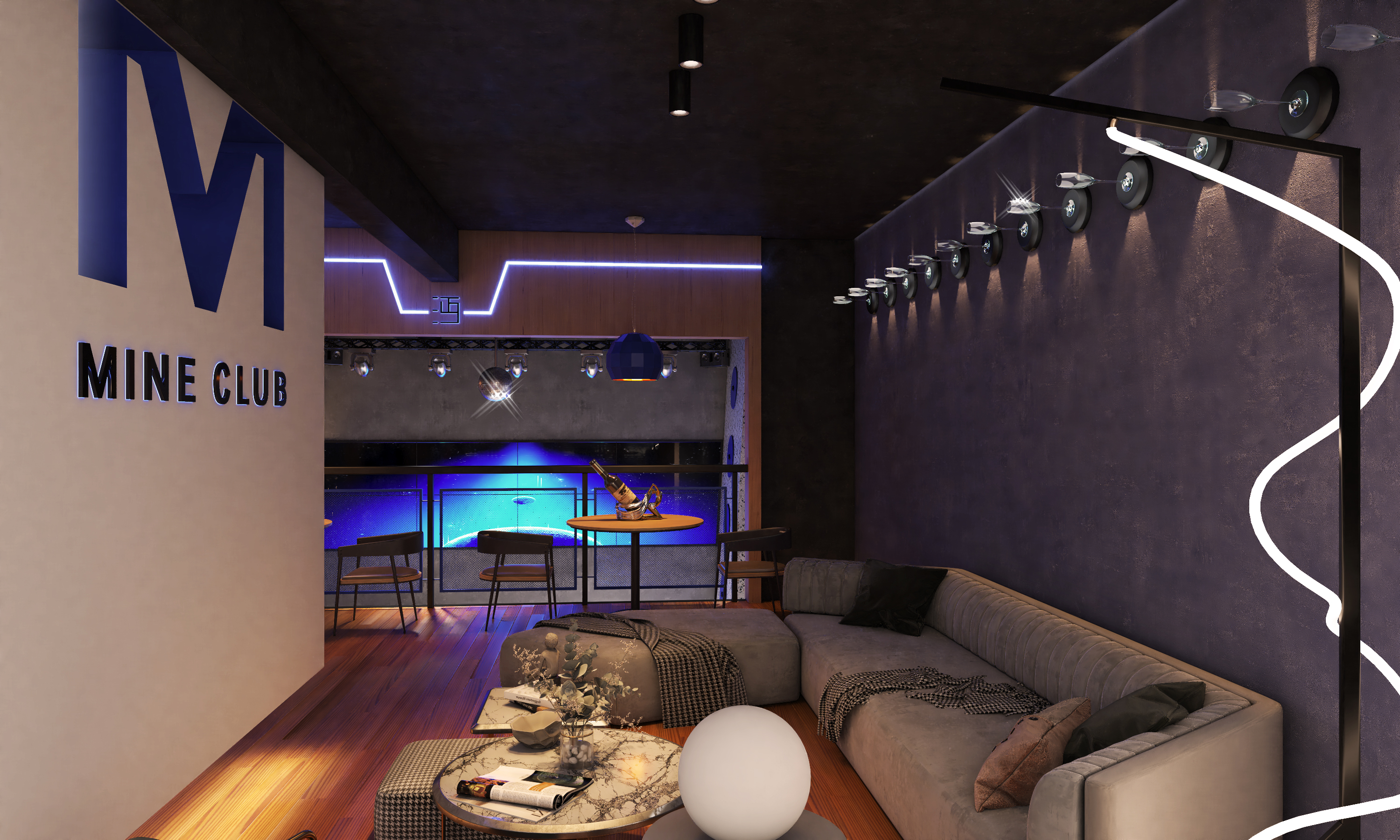 Mianyang Club - Blues light bar，