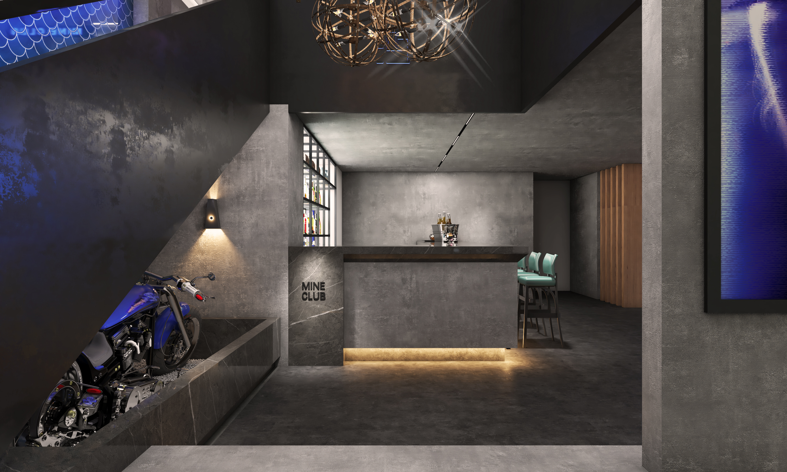 Mianyang Club - Blues light bar，