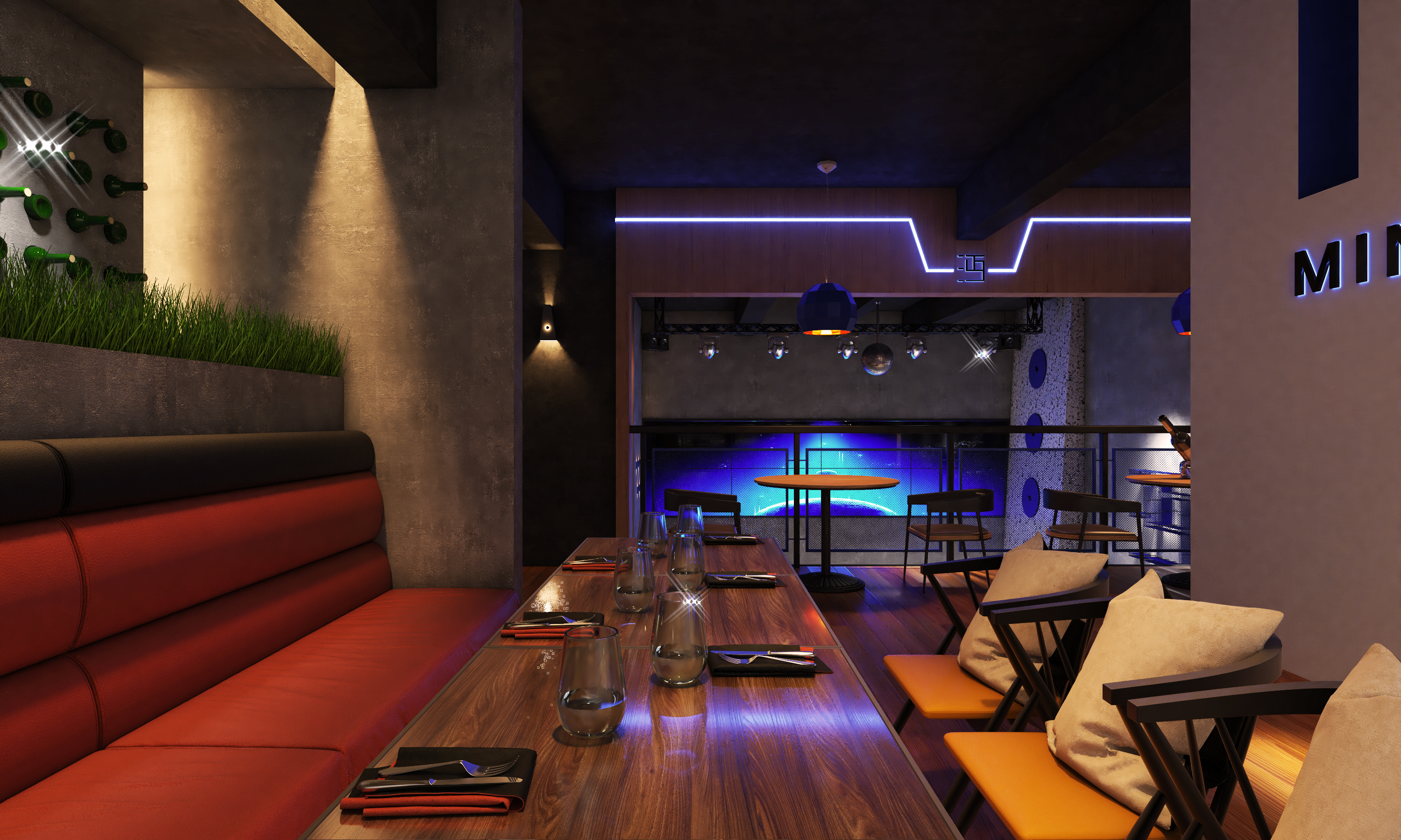 Mianyang Club - Blues light bar，