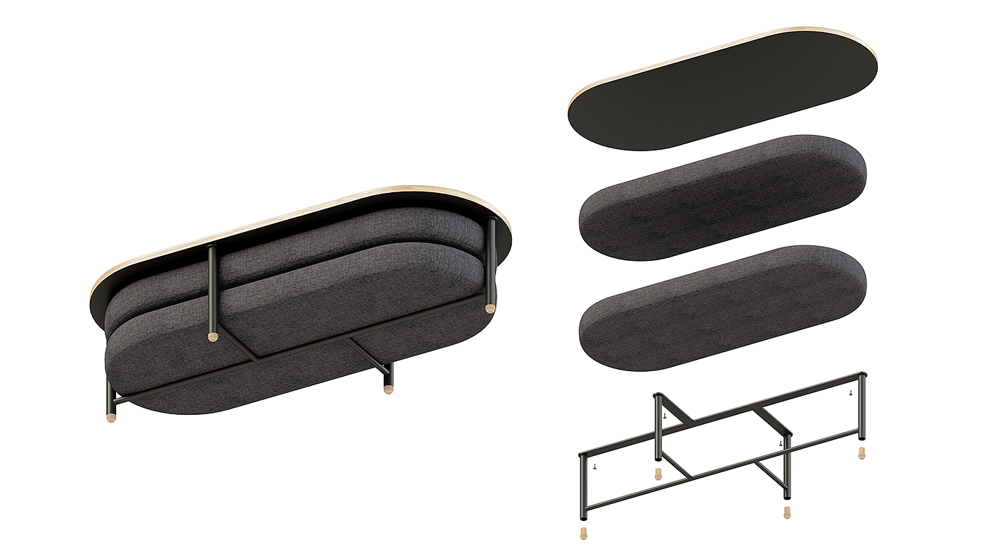 Tovi，furniture design ，black，