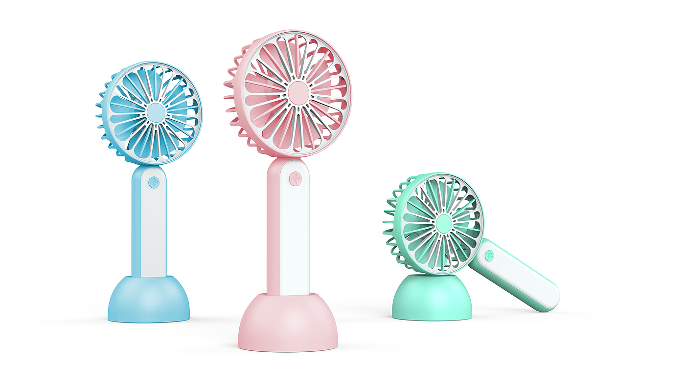 Mini, small fan, color, simplicity，