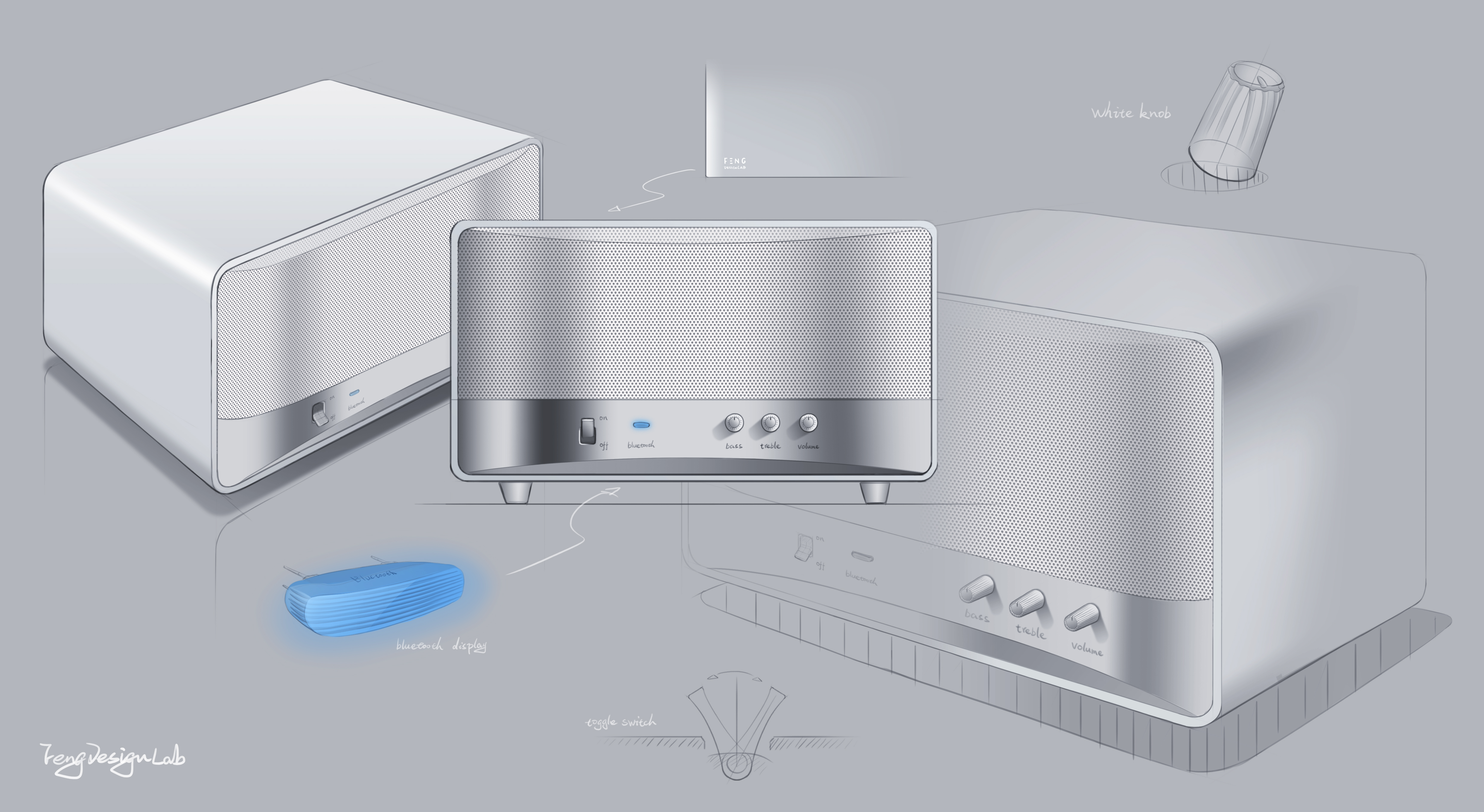 hifi，Speaker，loudspeaker box，conceptual design，