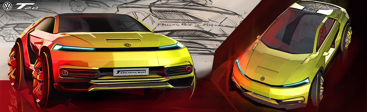 Automatic design，Hand drawn rendering，suv，automobile，industrial design，